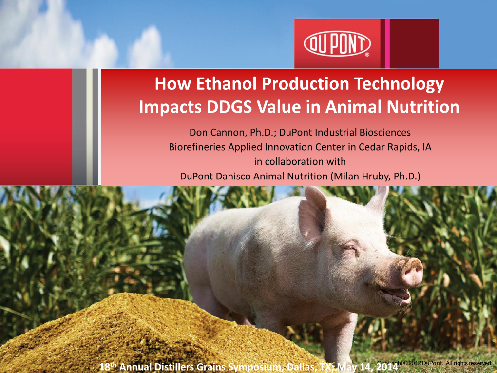 How Ethanol Production Technology Impacts DDGS Value in Animal