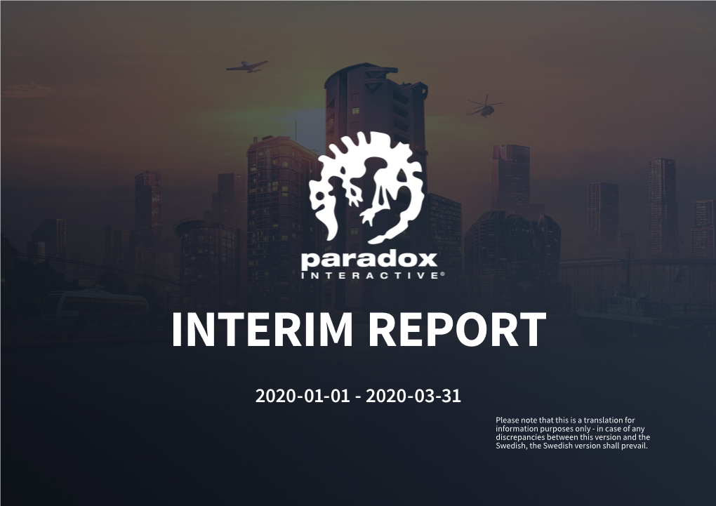 Interim Report 2020-01-01 - 2020-03-31