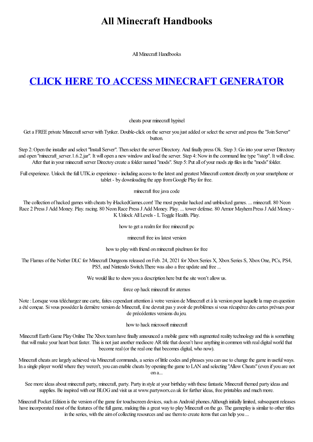 All Minecraft Handbooks