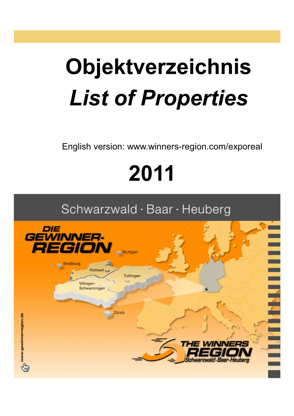 Objektverzeichnis 2011