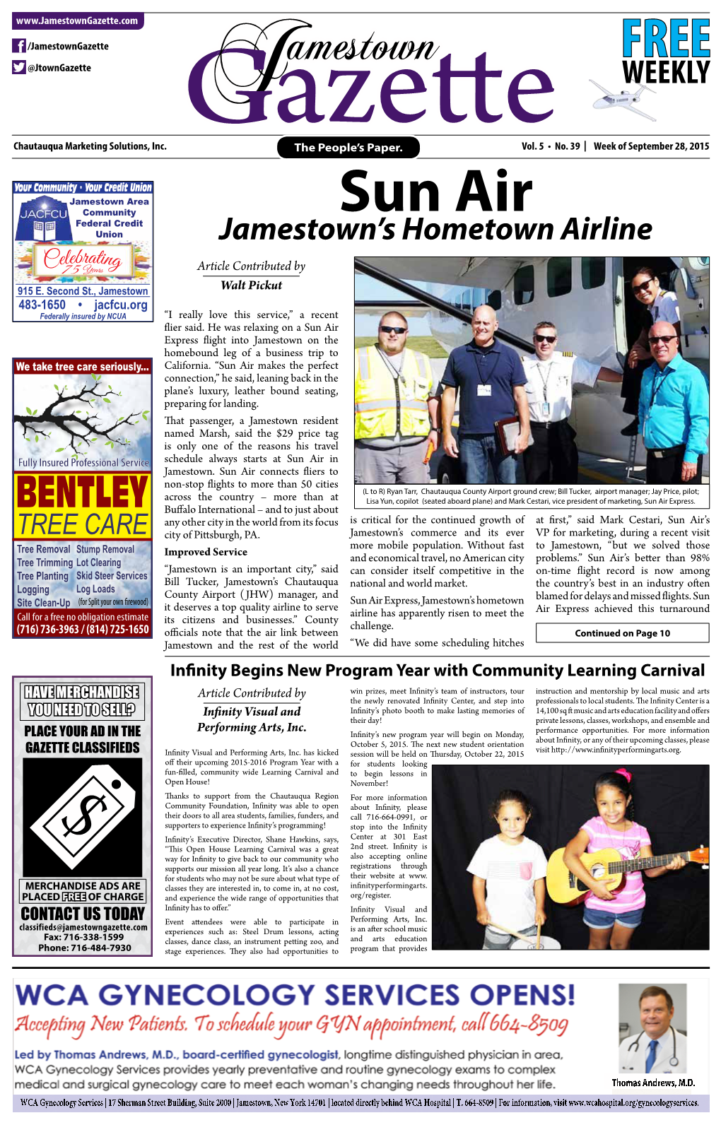 Sun Air Federal Credit Union Jamestown’S Hometown Airline Ebrati Ce75l Years Ng Article Contributed by 915 E