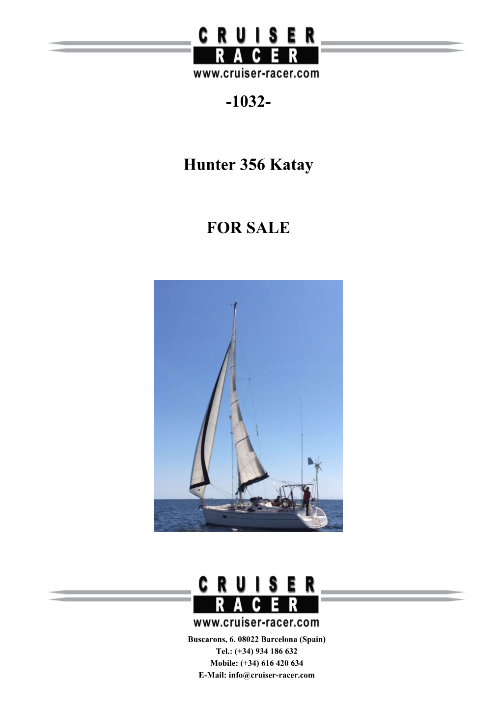 1032- Hunter 356 Katay for SALE