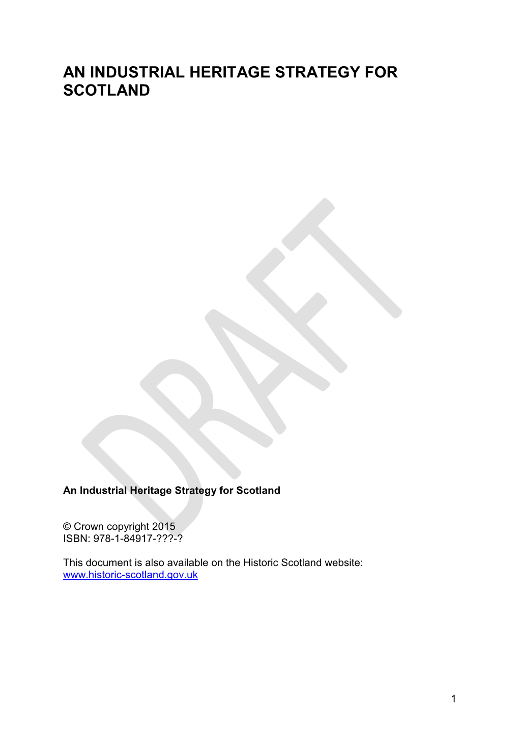 An Industrial Heritage Strategy for Scotland