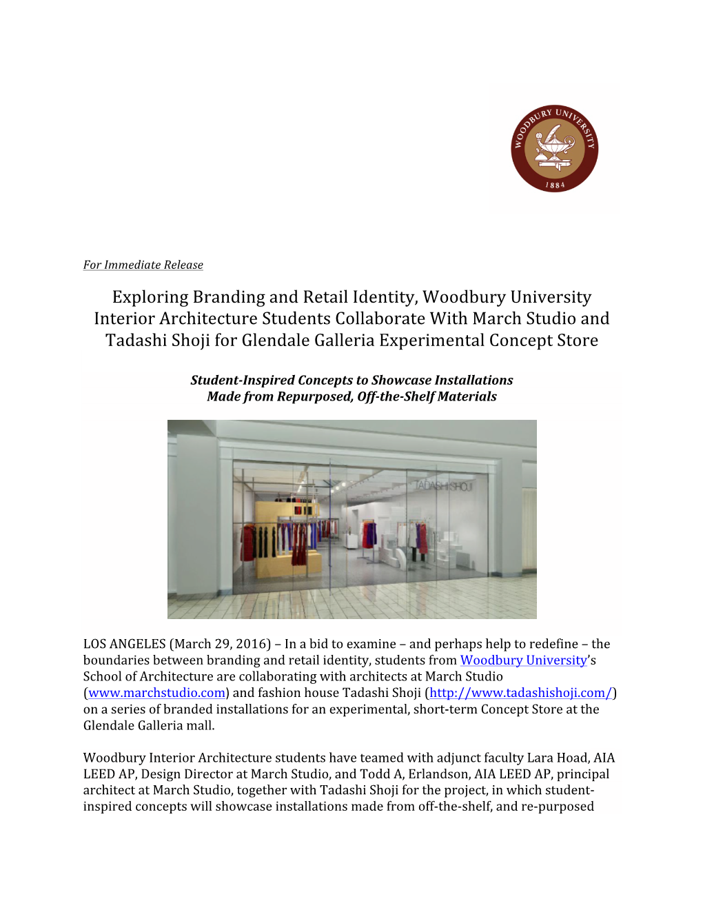Exploring Branding and Retail Identity, Woodbury University Interior Architecture Stud
