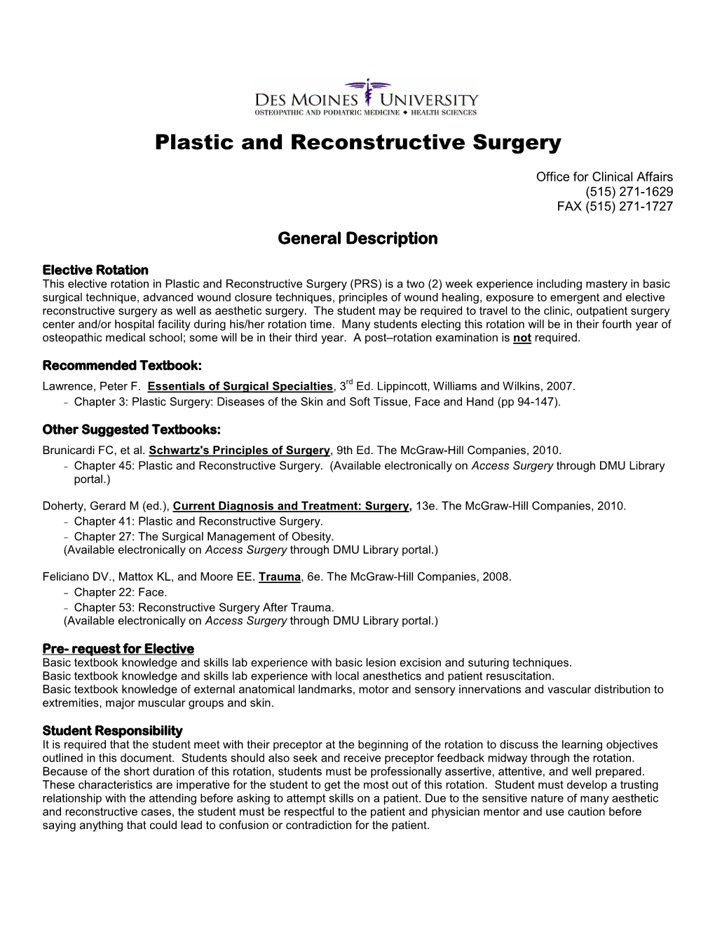 Plastic and Reconstructive Surgery