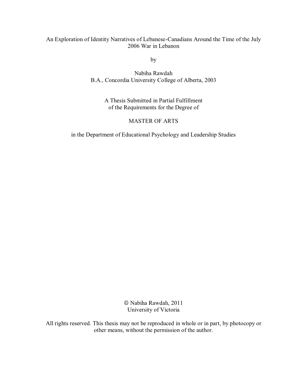 Uvic Thesis Template