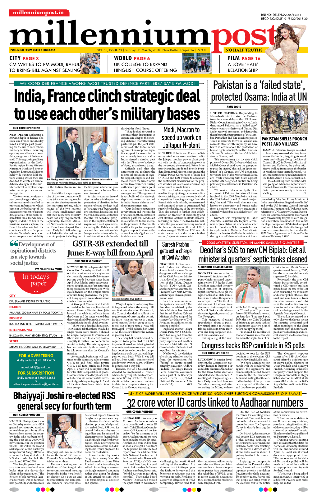 India, France Clinch Strategic Deal to Use Each Other's Military Bases