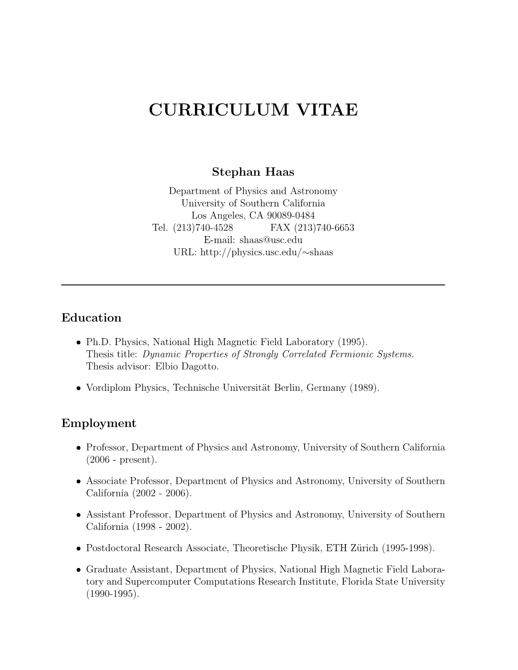 Curriculum Vitae