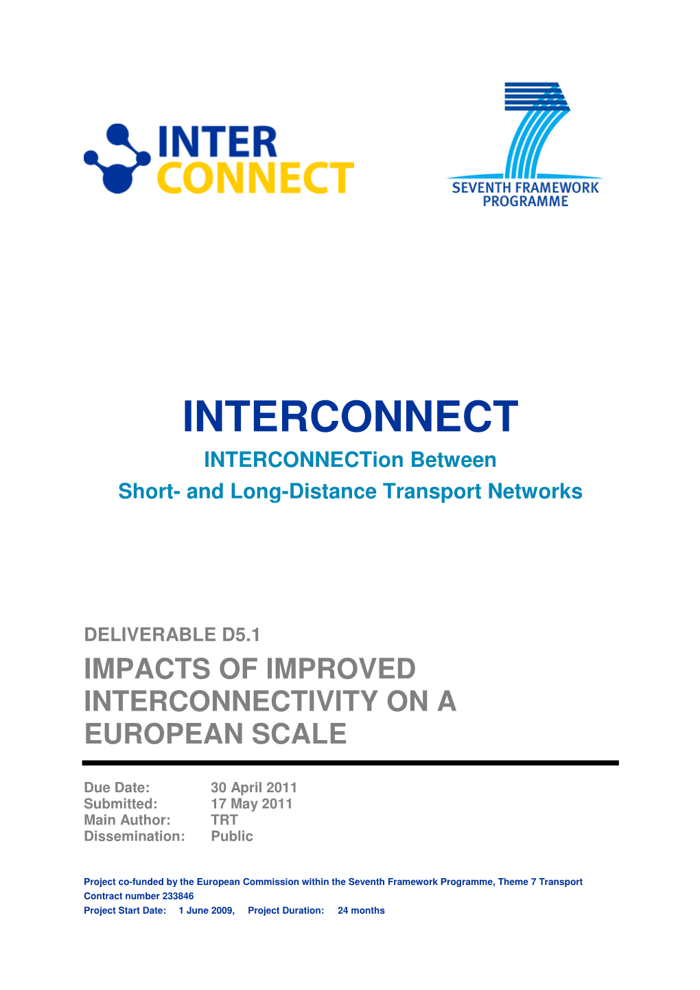 INTERCONNECT Interconnection Between Short- and Long-Distance Transport Networks