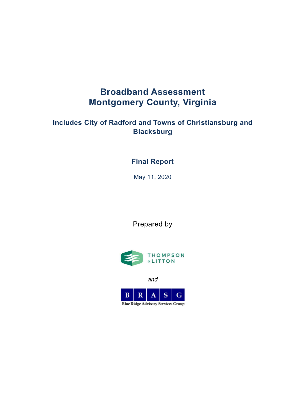 Broadband Assessment Montgomery County, Virginia