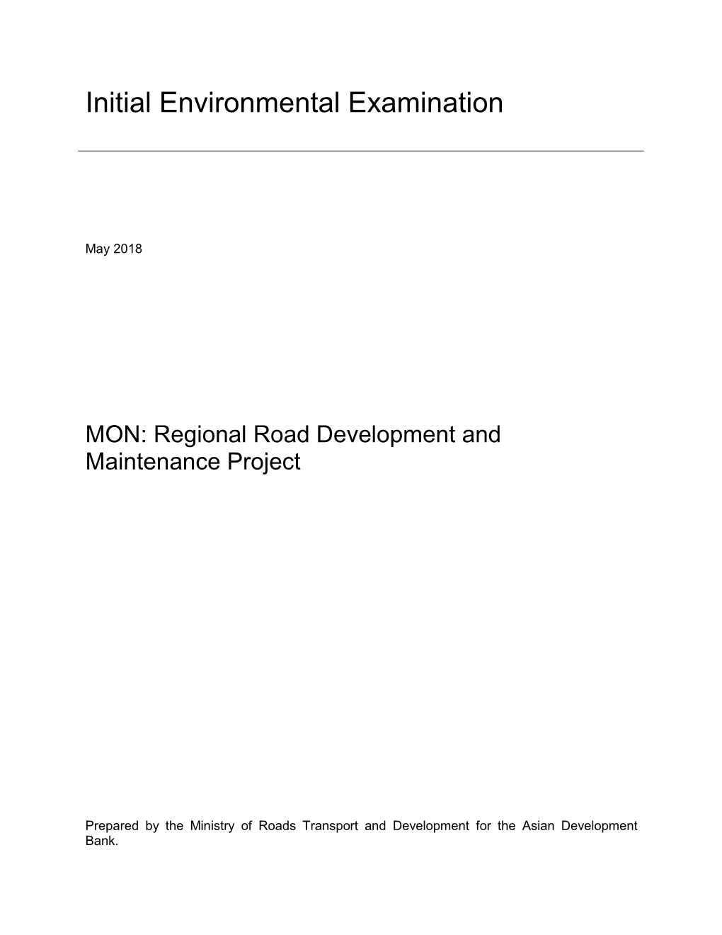 48186-005: Regional Road Development and Maintenance Project