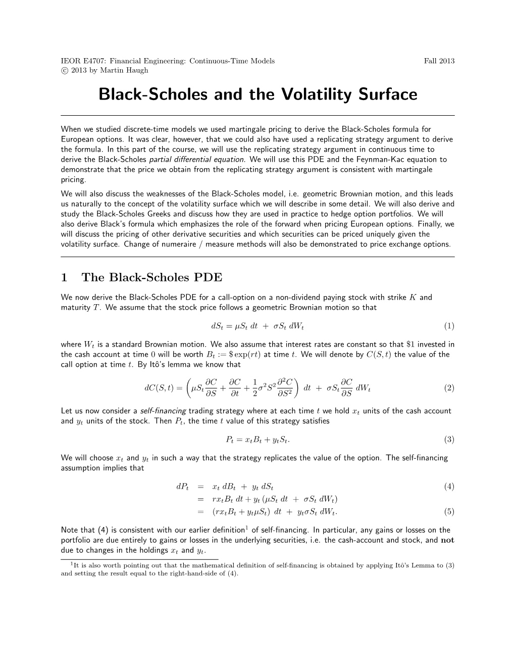 Black-Scholes and the Volatility Surface