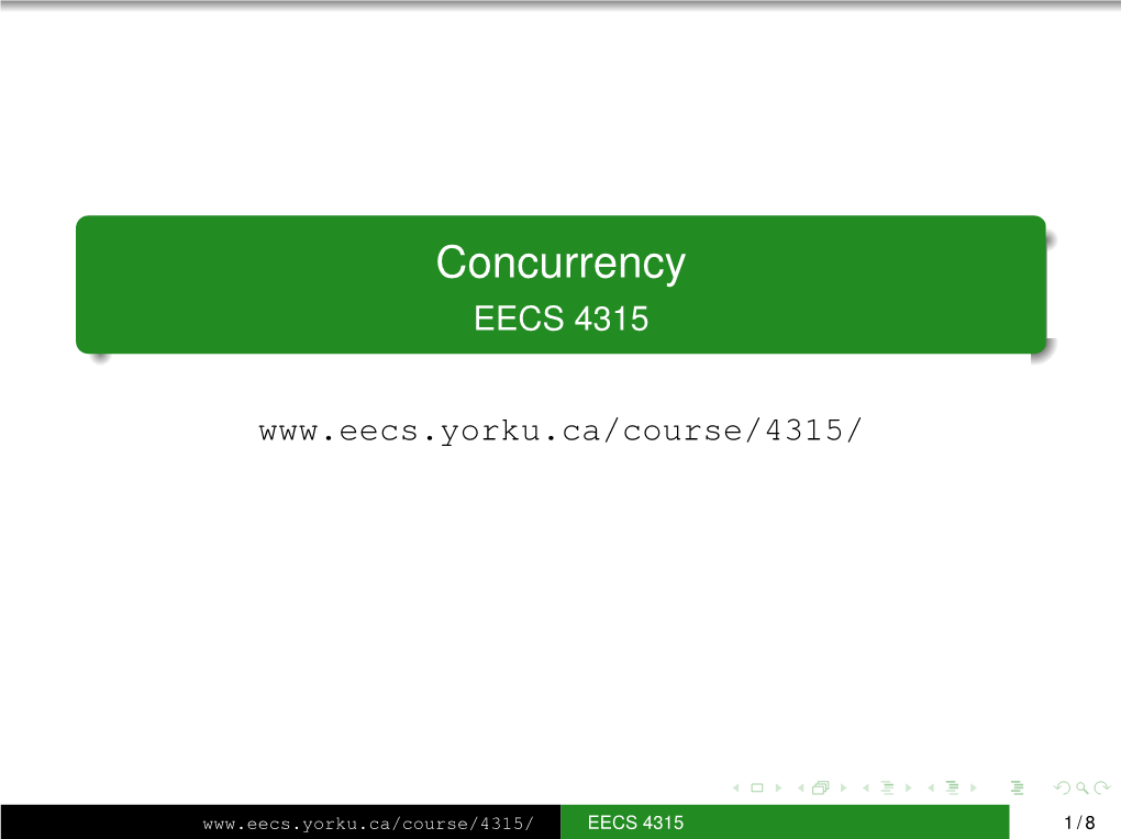 Concurrency EECS 4315