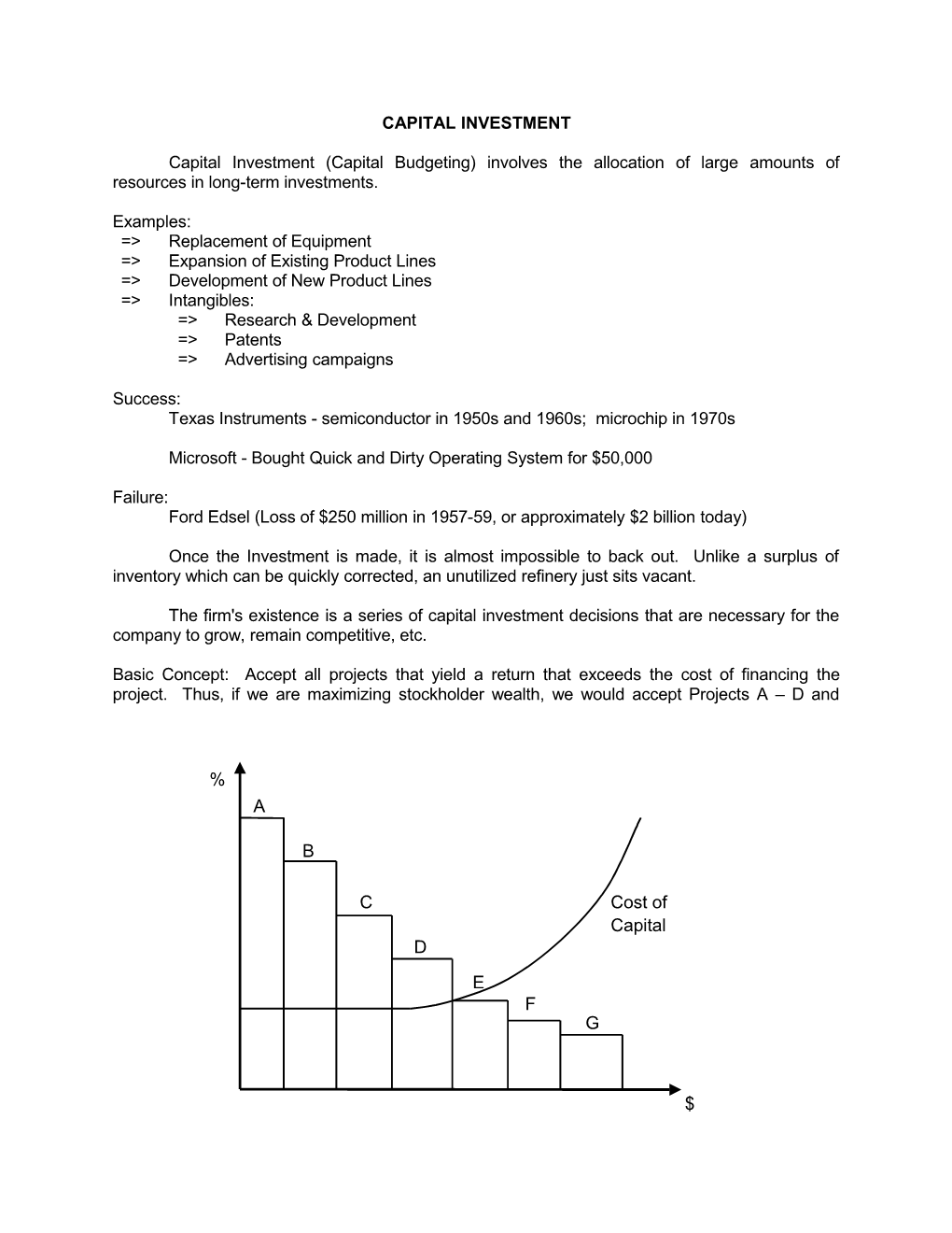 Capital Investment