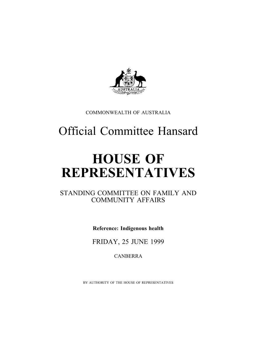 House of Representatives