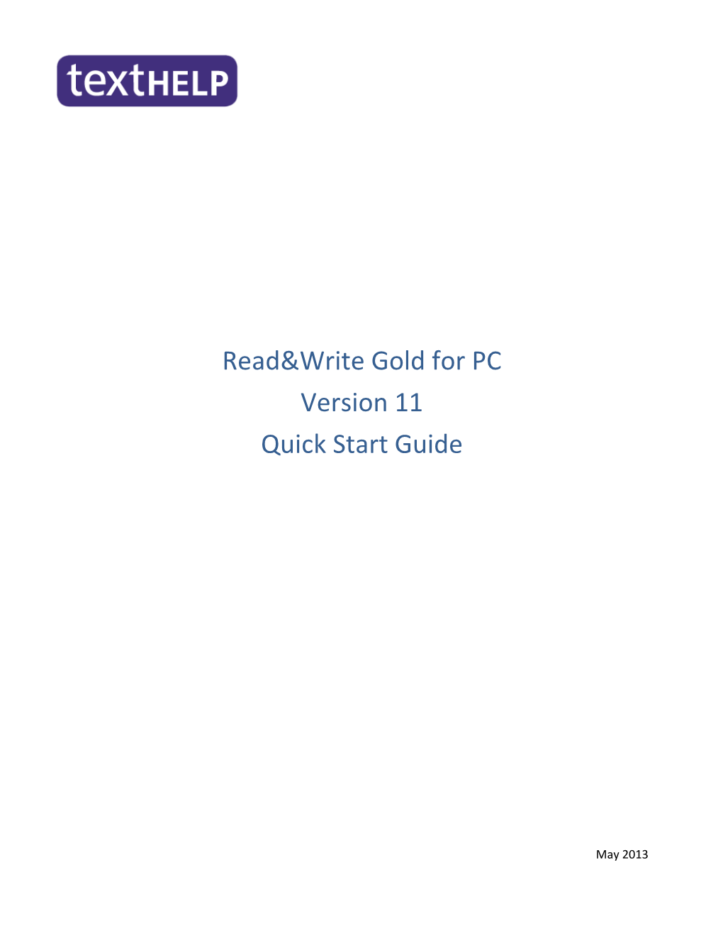 Read&Write Gold for PC Version 11 Quick Start Guide