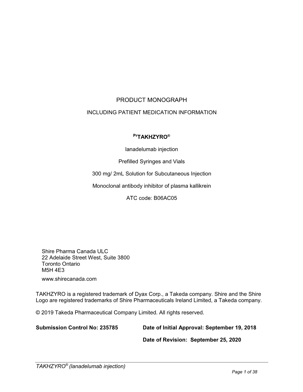 Product Monograph