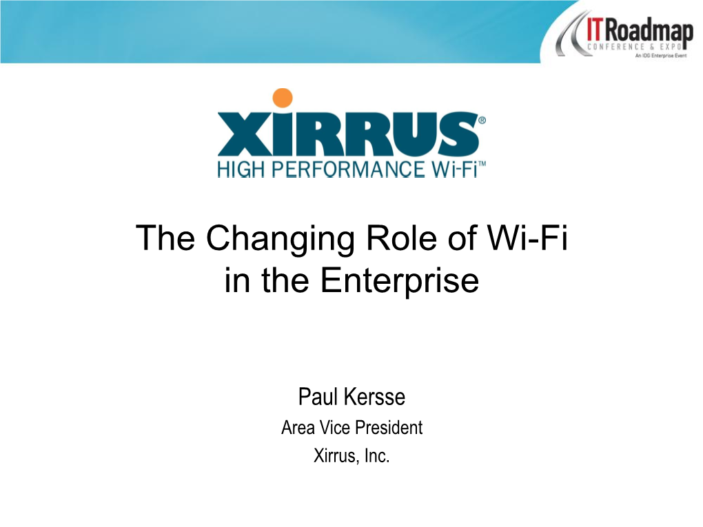Wi-Fi in the Enterprise