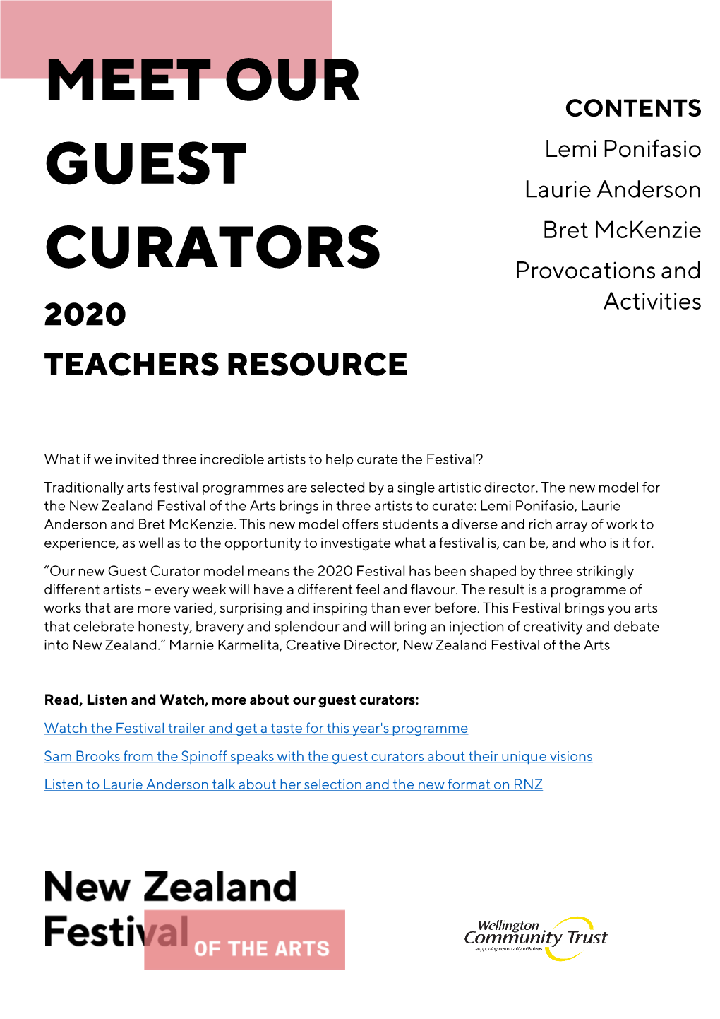 Meet Our Guest Curators Teacher Resource