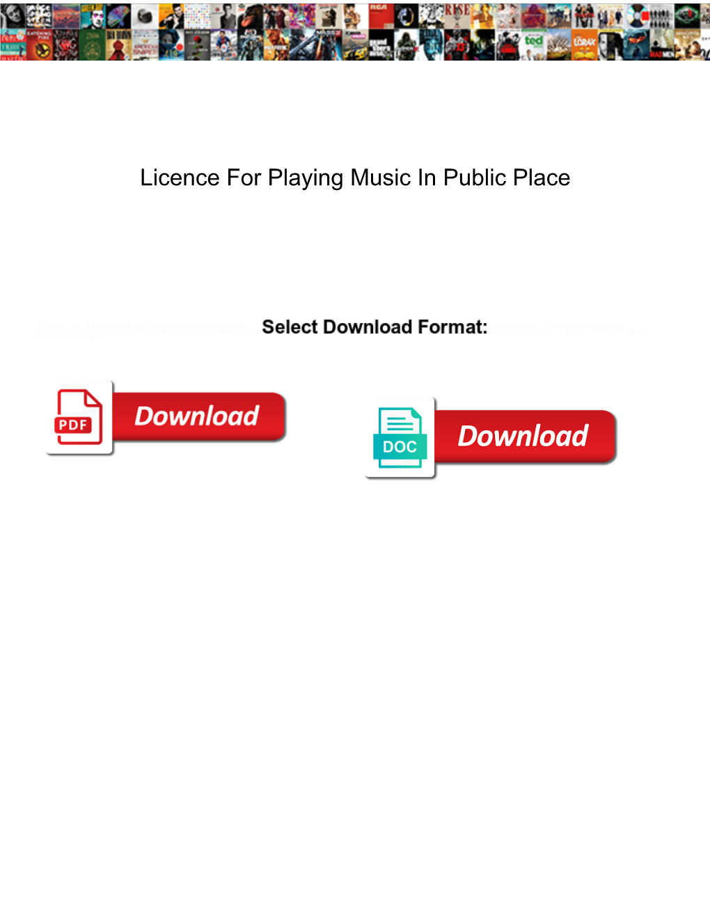 Licence for Playing Music in Public Place