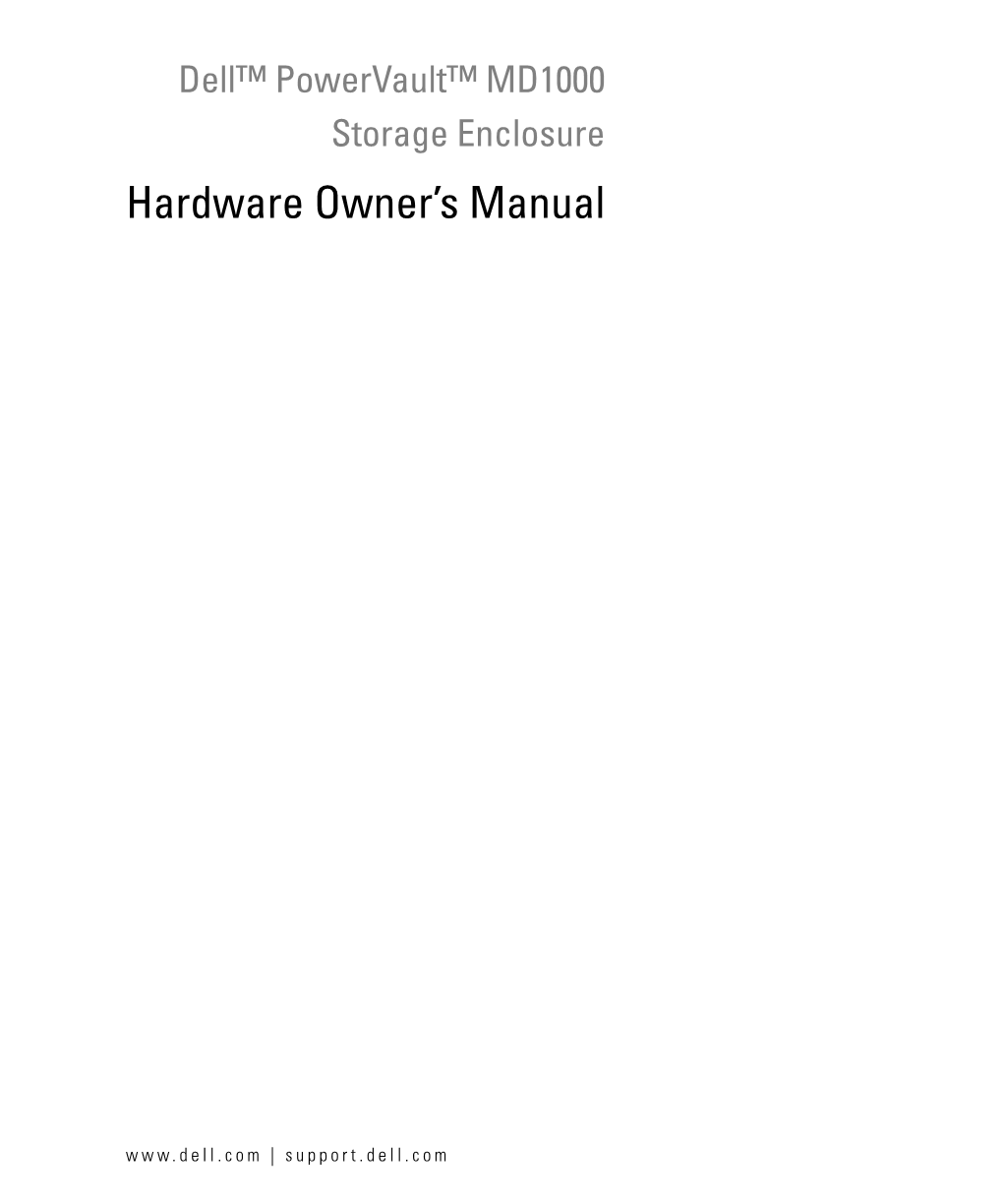 Hardware Owner's Manual