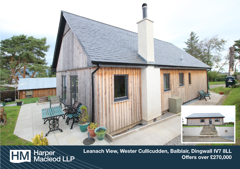 Leanach View, Wester Cullicudden, Balblair, Dingwall IV7 8LL Offers Over £270,000 French Doors to the Lounge