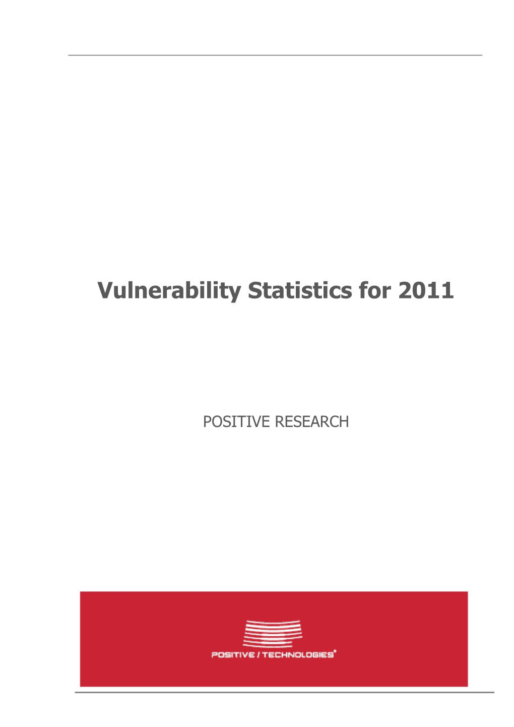 Vulnerability Statistics for 2011