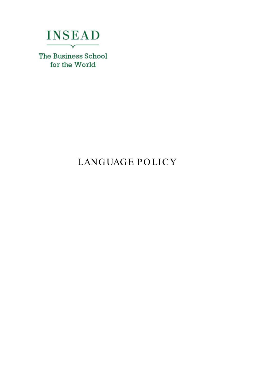 Language Policy