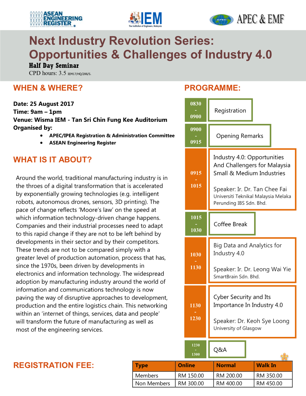 Opportunities & Challenges of Industry