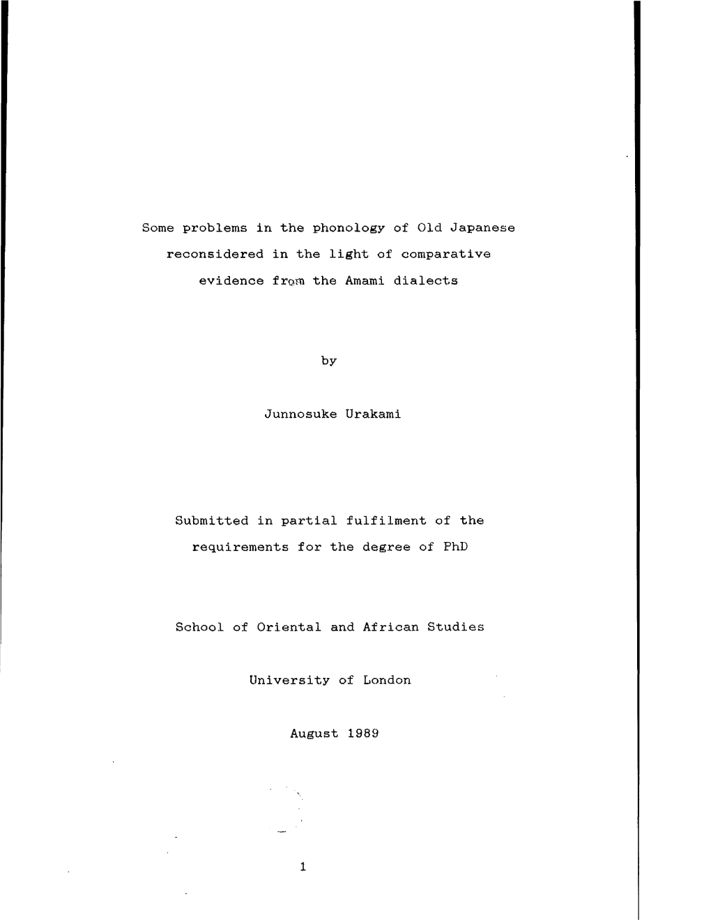 Some Problems in the Phonology of Old Japanese Reconsidered in The