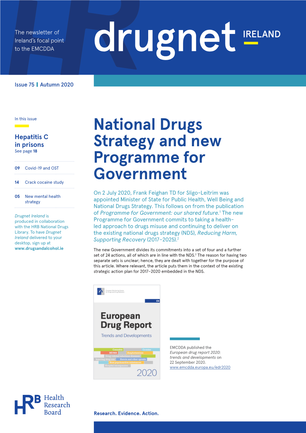 National Drugs Strategy and New Programme for Government
