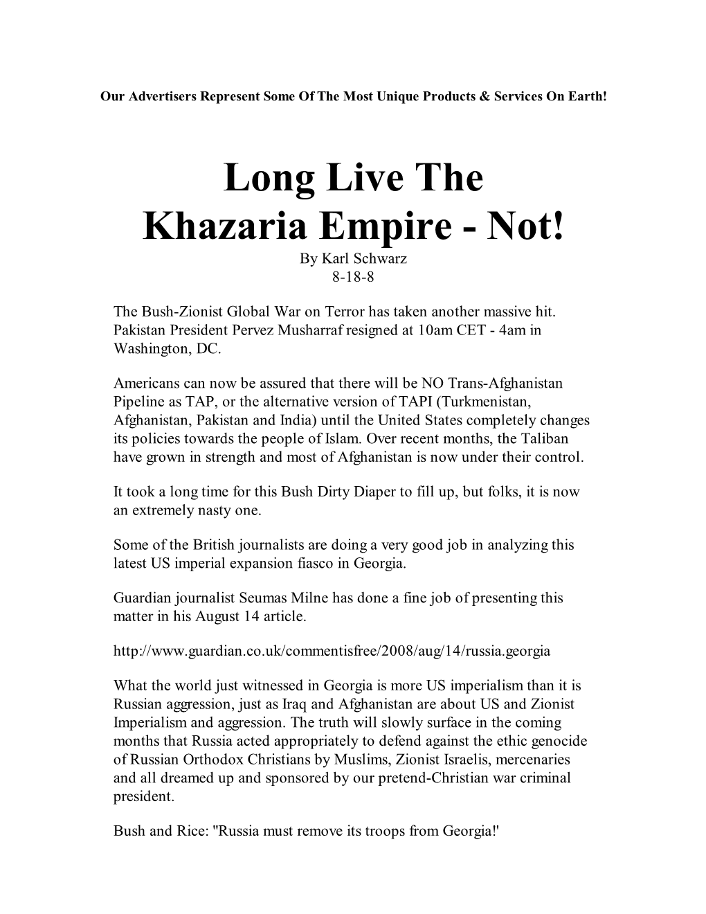 Khazaria Empire Could Not Extend Any Further South Because the Tatars and Turkmen Proved to Be About As Obstinate As the Afghans Have Been Throughout History