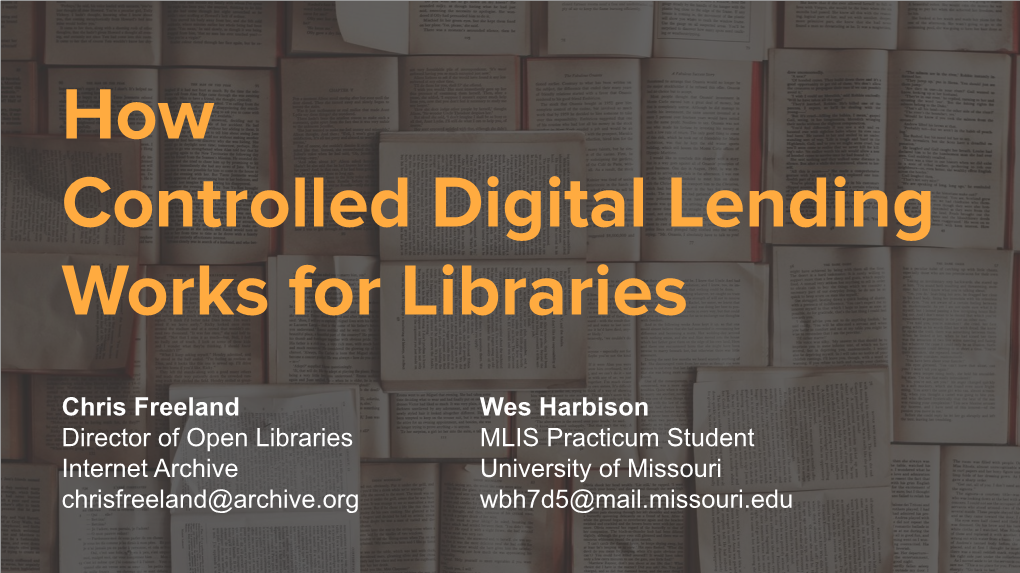 How Controlled Digital Lending Works for Libraries