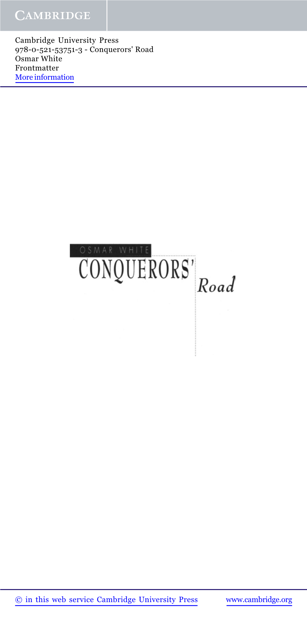 CONQUERORS'road