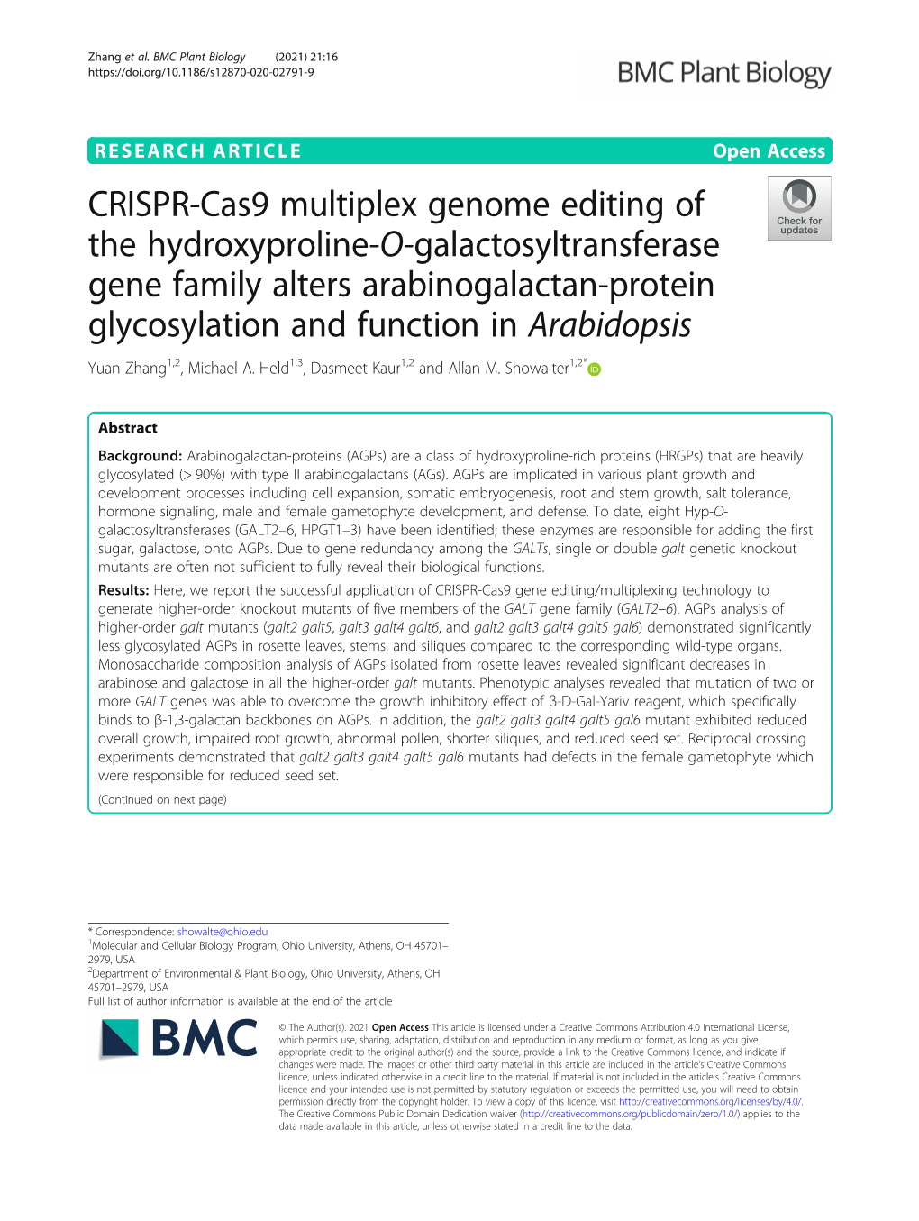 CRISPR-Cas9 Multiplex Genome Editing of the Hydroxyproline-O