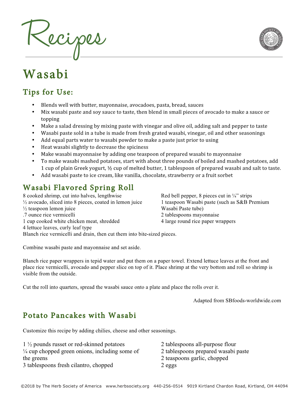 Wasabi Tips for Use