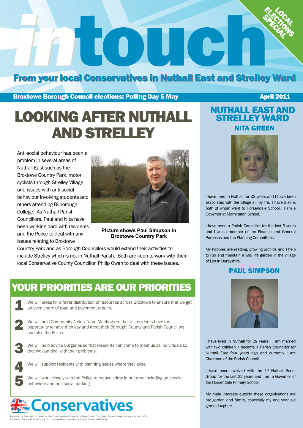 Looking After Nuthall and Strelley