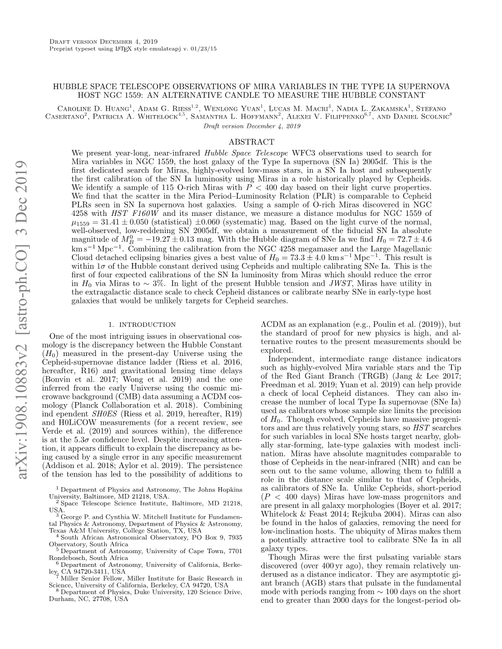 Arxiv:1908.10883V2 [Astro-Ph.CO] 3 Dec 2019