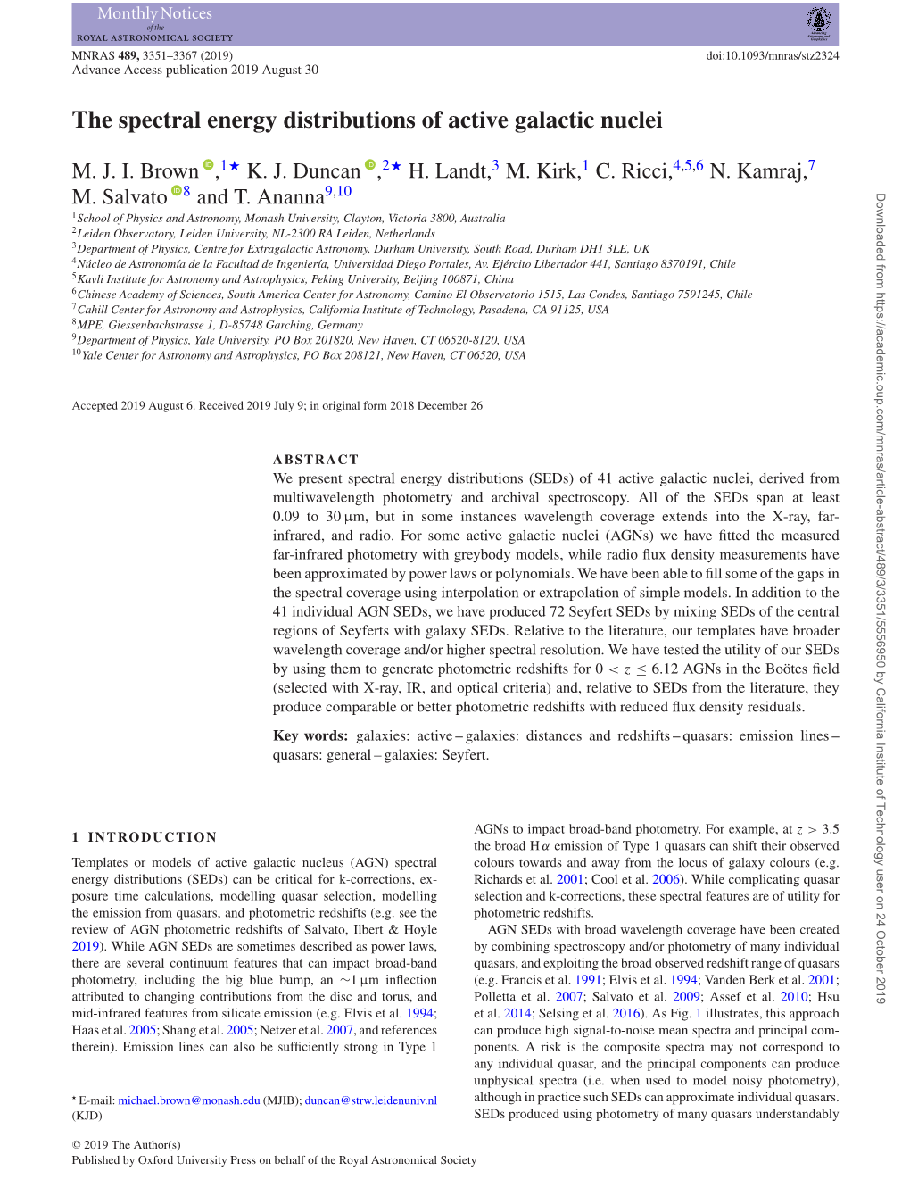 The Spectral Energy Distributions of Active Galactic Nuclei