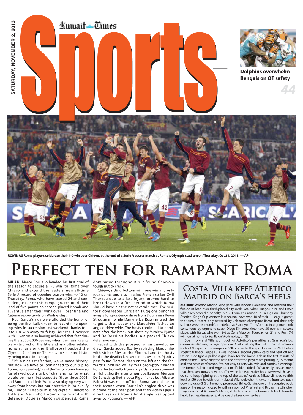 Perfect Ten for Rampant Roma