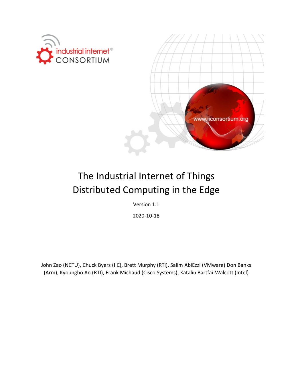 Iiot Distributed Computing in the Edge Contents