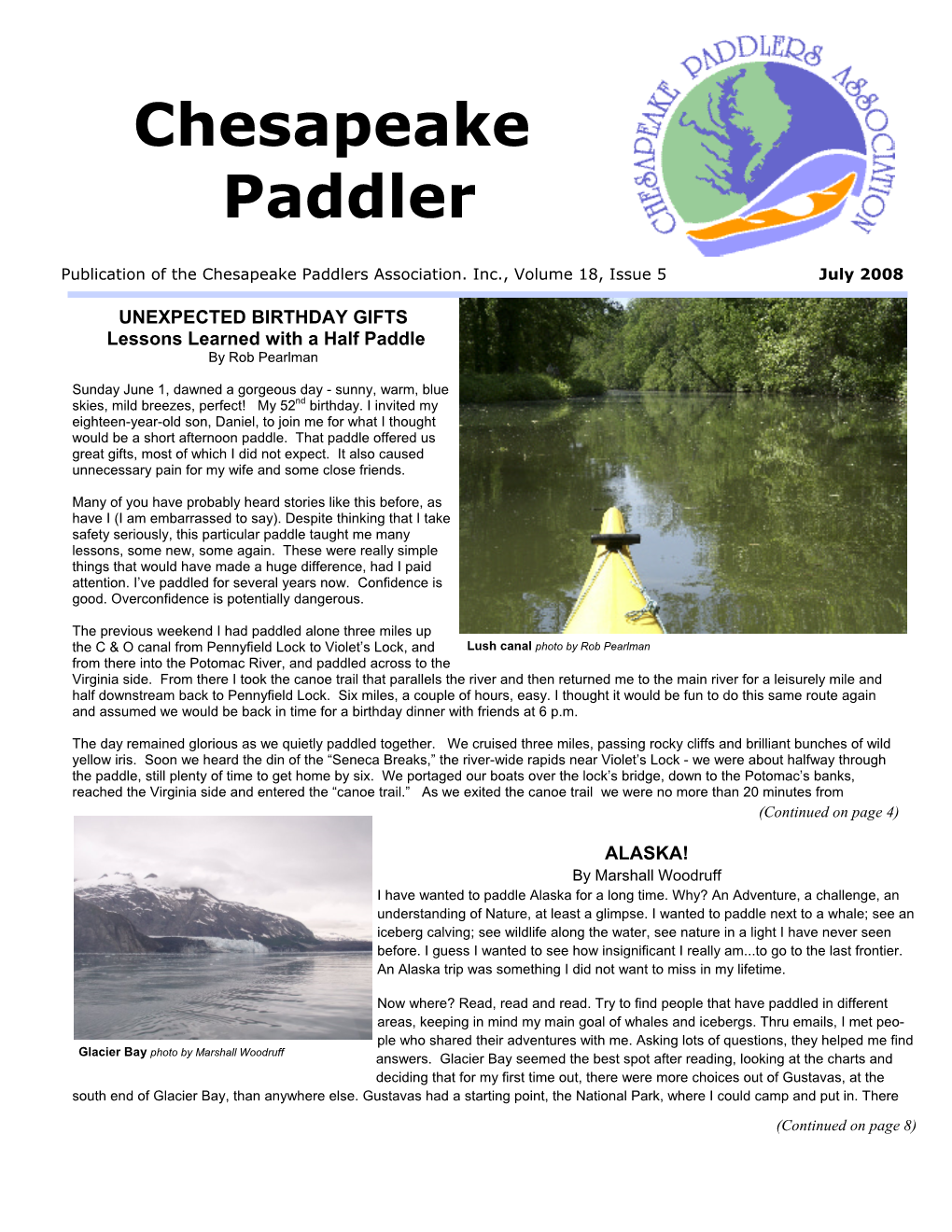 The Chesapeake Paddlers Association