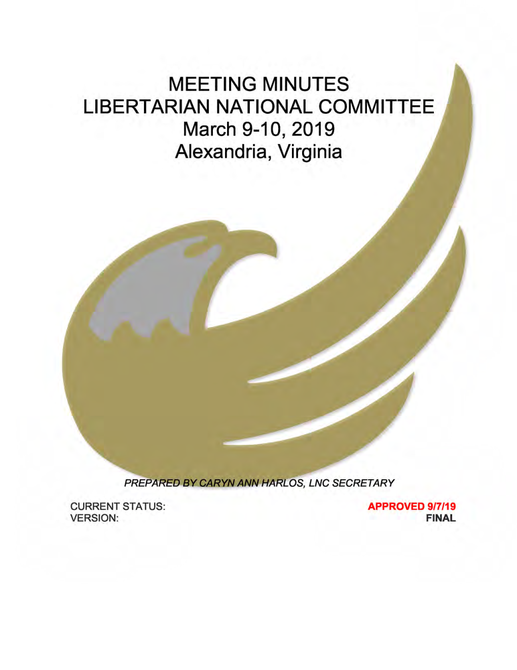 March 9-10, 2019, LNC Meeting Minutes