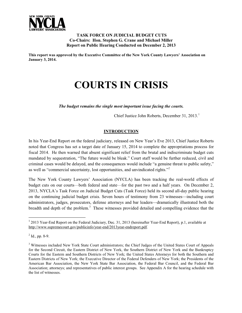 Courts in Crisis