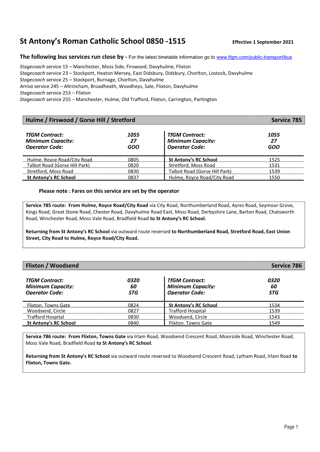 School Bus Services in Manchester