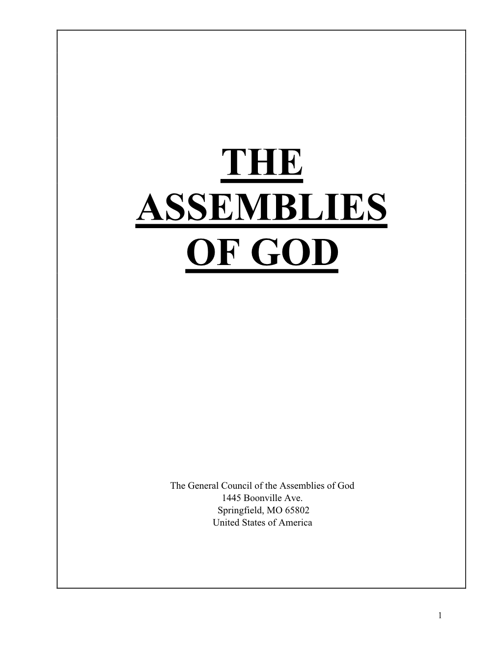 The Assemblies of God