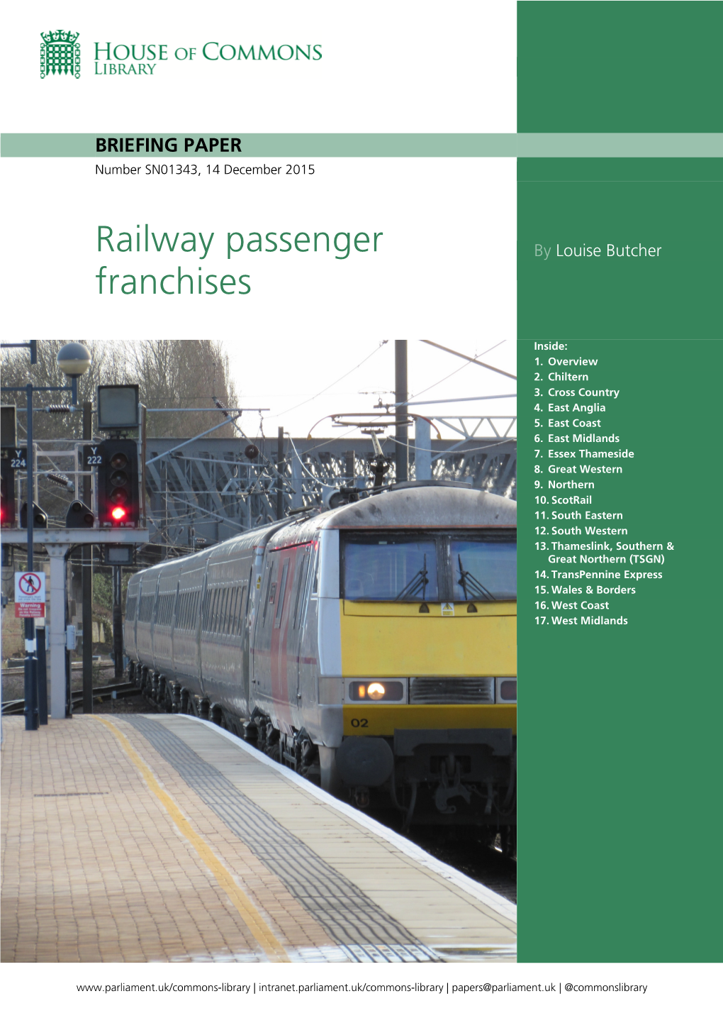 Railway Passenger Franchises