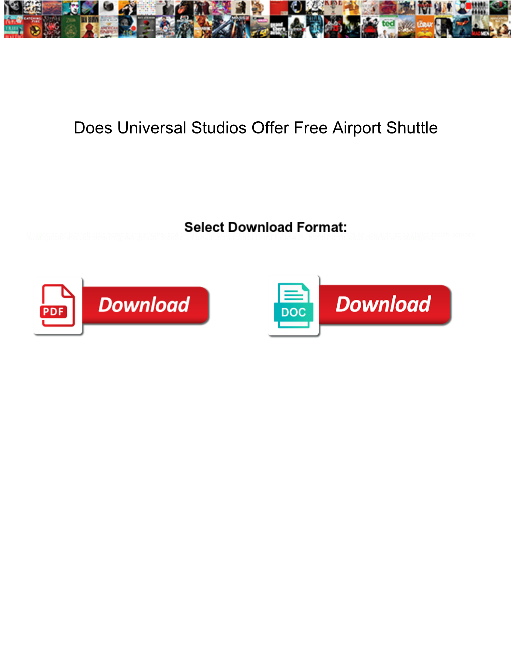 Does Universal Studios Offer Free Airport Shuttle