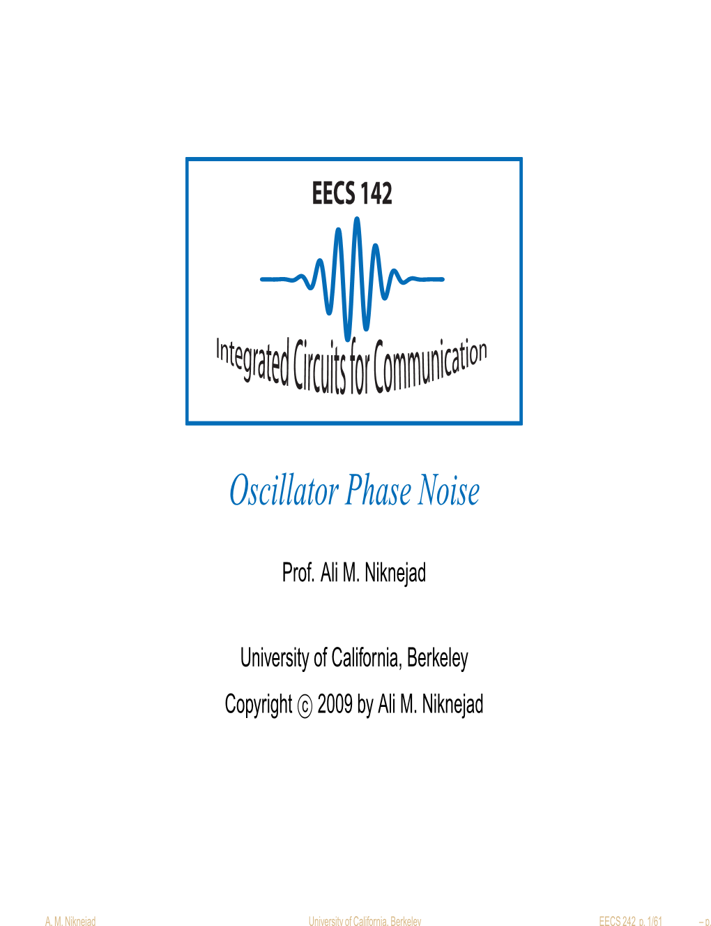 Oscillator Phase Noise