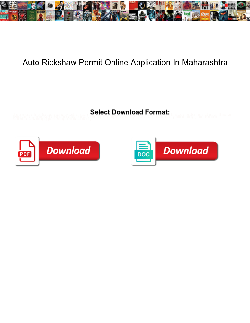 Auto Rickshaw Permit Online Application in Maharashtra